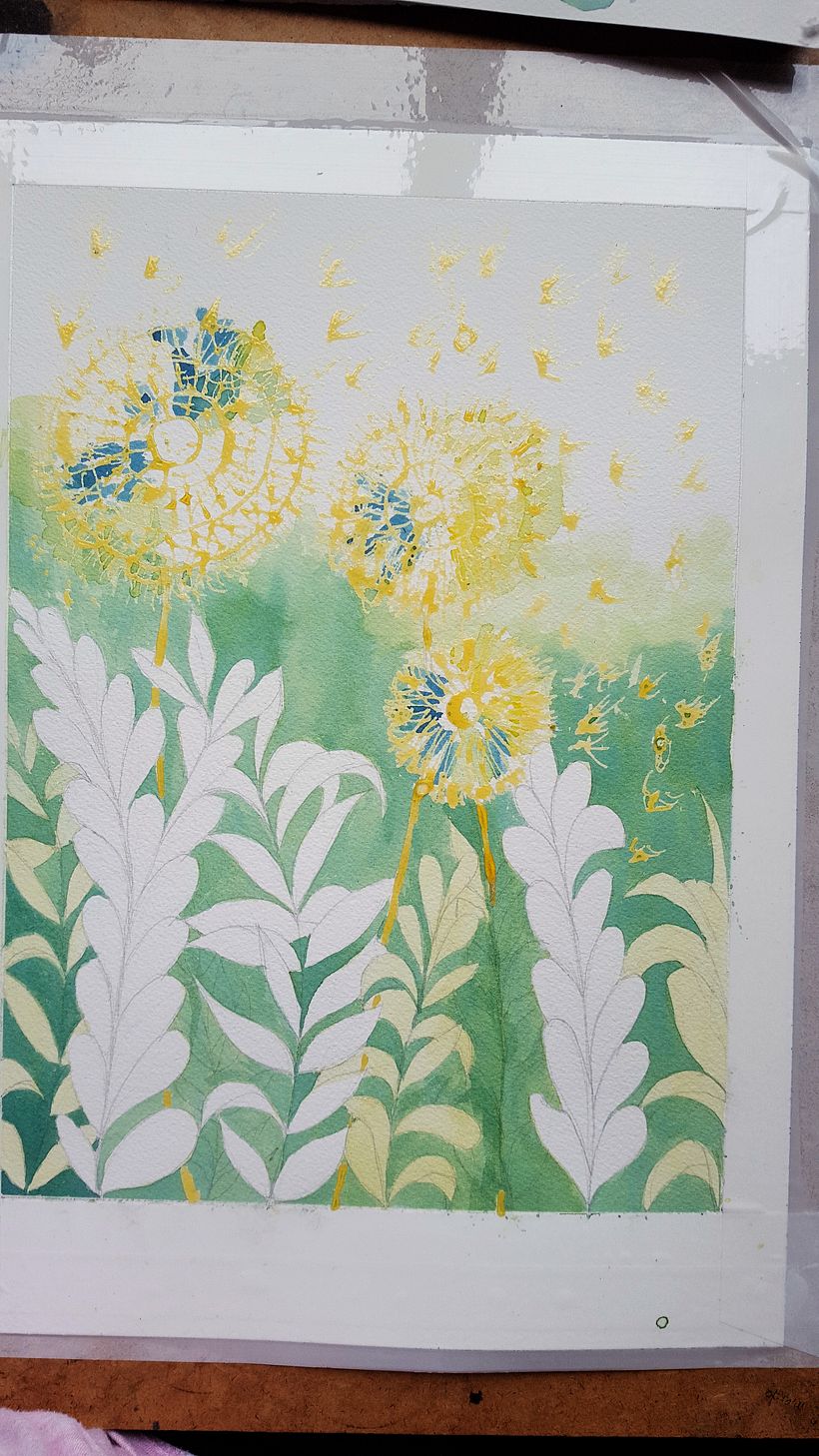 Mi Proyecto del curso: Técnicas de acuarela en negativo para ilustración botánica 7