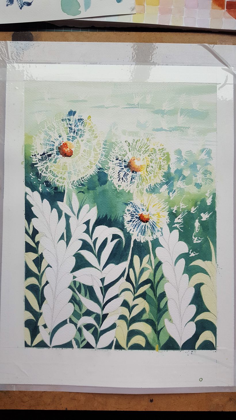 Mi Proyecto del curso: Técnicas de acuarela en negativo para ilustración botánica 9