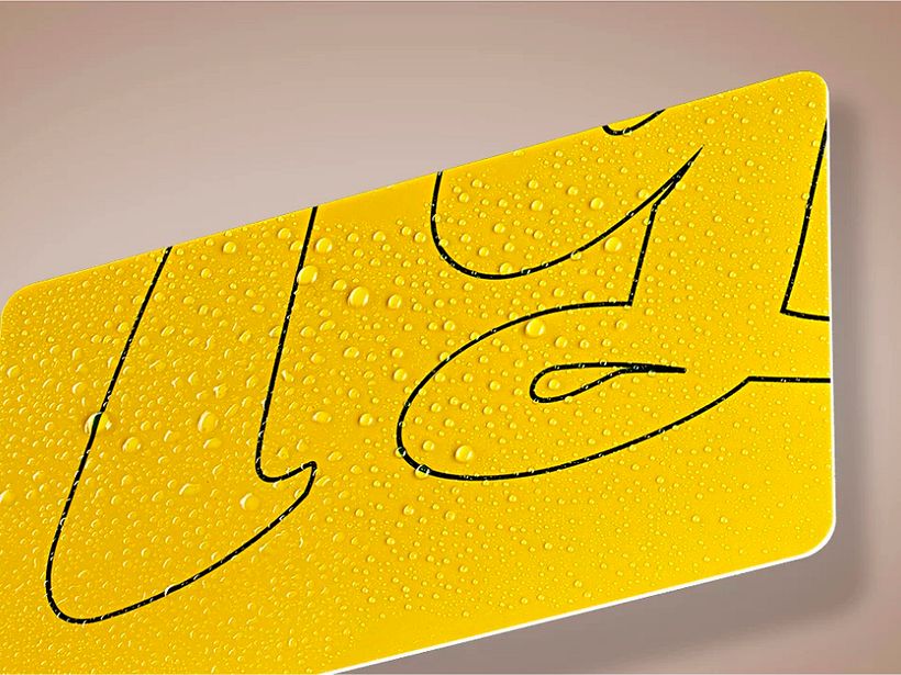 The no-lamination wood fibre construction of the cards withstands water with ease.