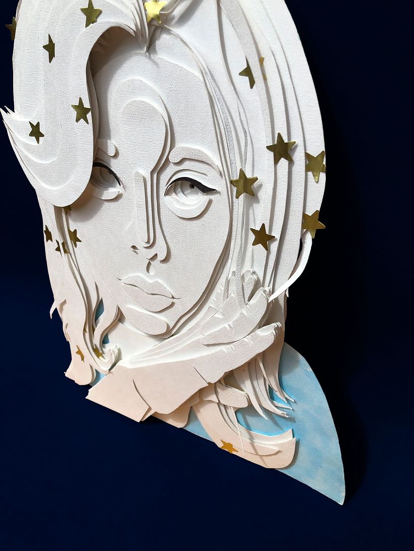 Mi Proyecto del curso: Retratos 3D con capas de papel -1