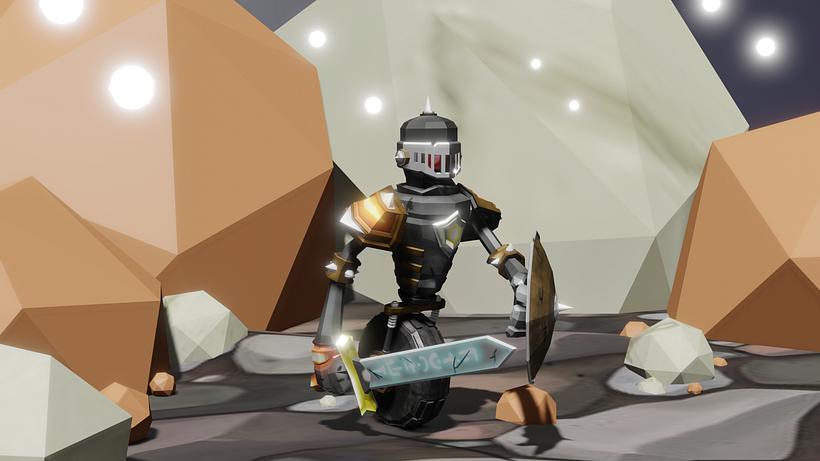 Modelado Personajes Low Poly : Medievil Bot. 4
