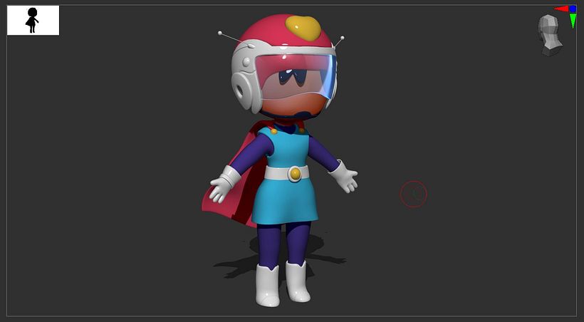 Ilustración 3D: Artista con crayón mágico - Modelado 3D