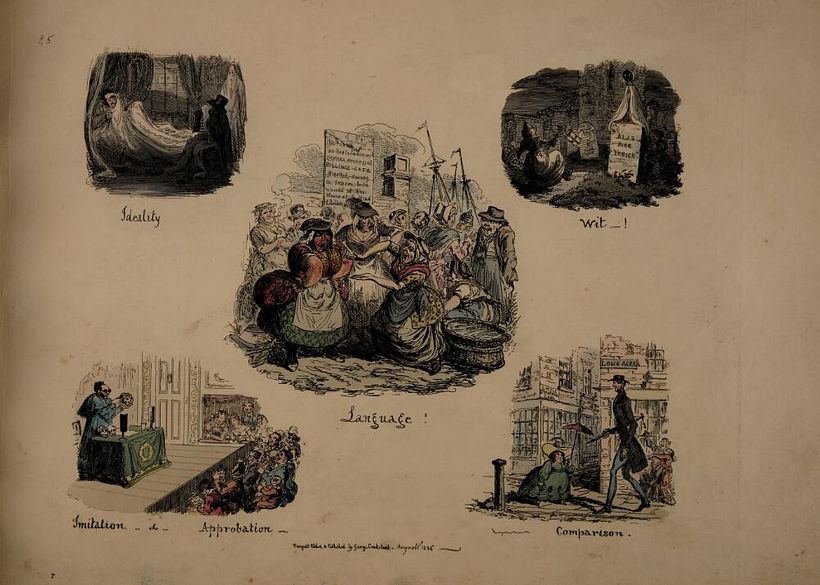 Illustrations of phrenology (1827). George Cruikshank
