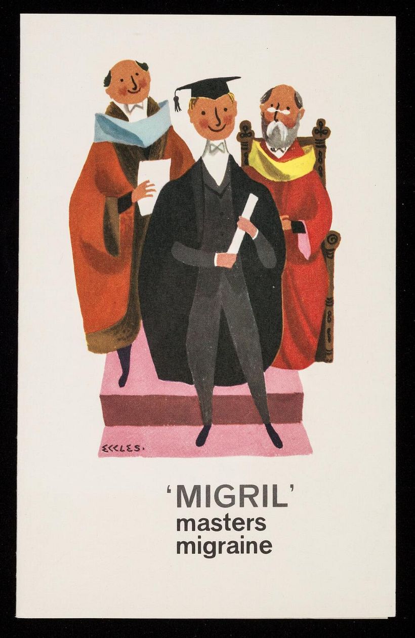 Migril masters migraine (ca. 1962). Brochure from Burroughs Wellcome & Co