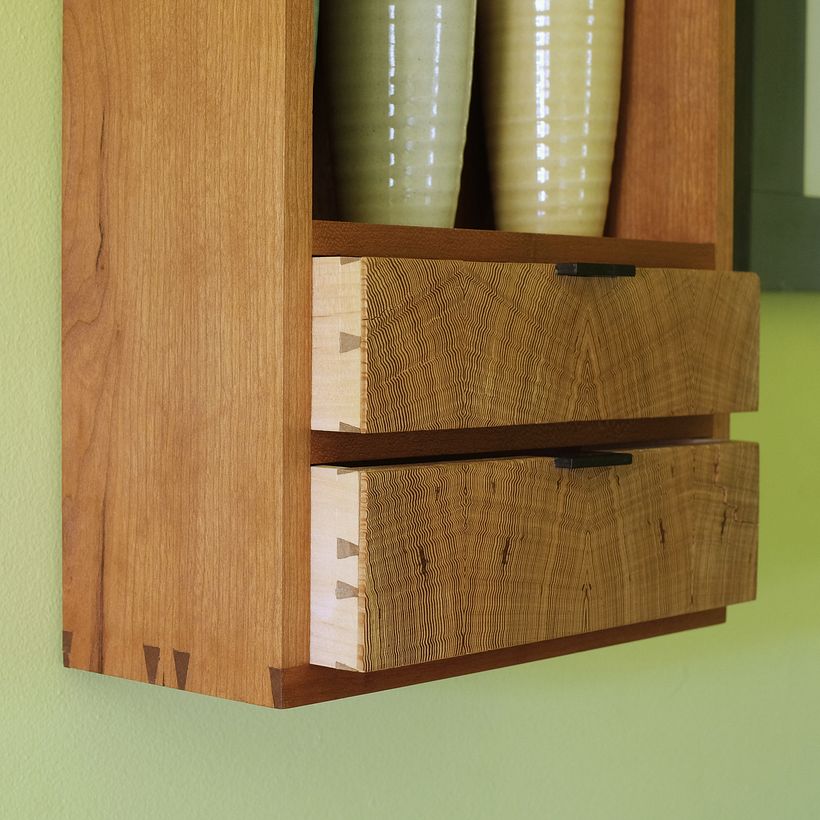 End Grain Wall Cabinet 1