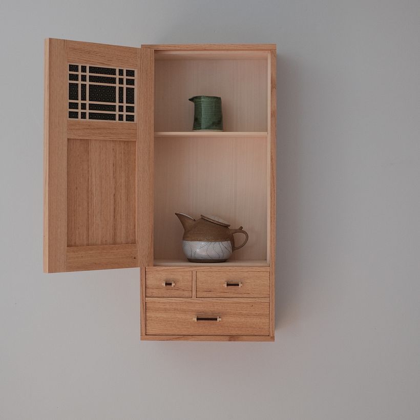 Red Oak Wall Cabinet 1