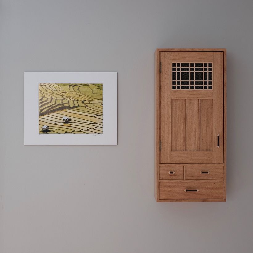 Red Oak Wall Cabinet 0