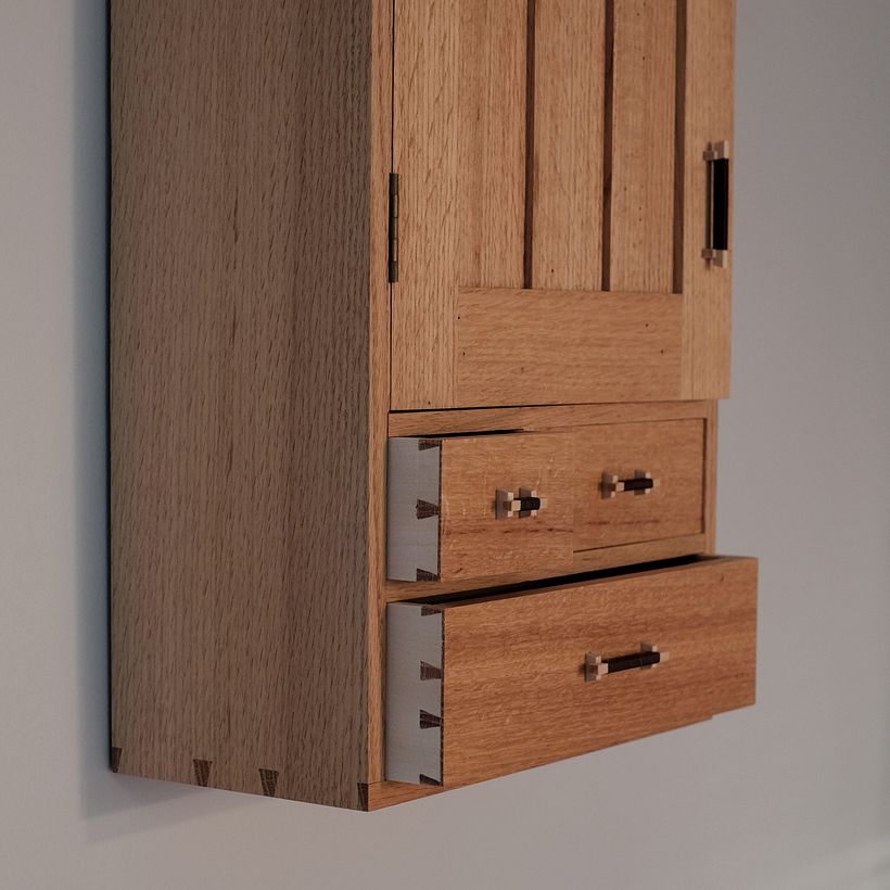 Red Oak Wall Cabinet 2