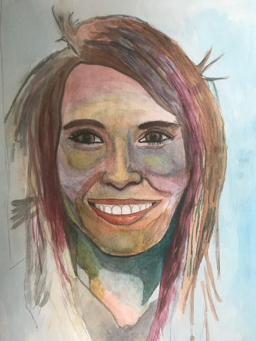 portrait in watercolor