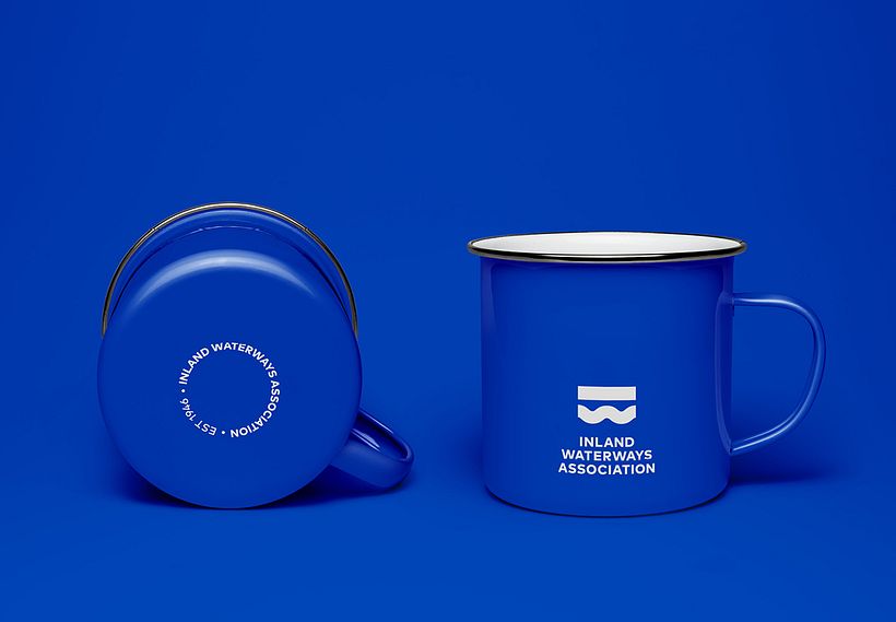 Enamel mug for the obligatory cup of tea while cruising
