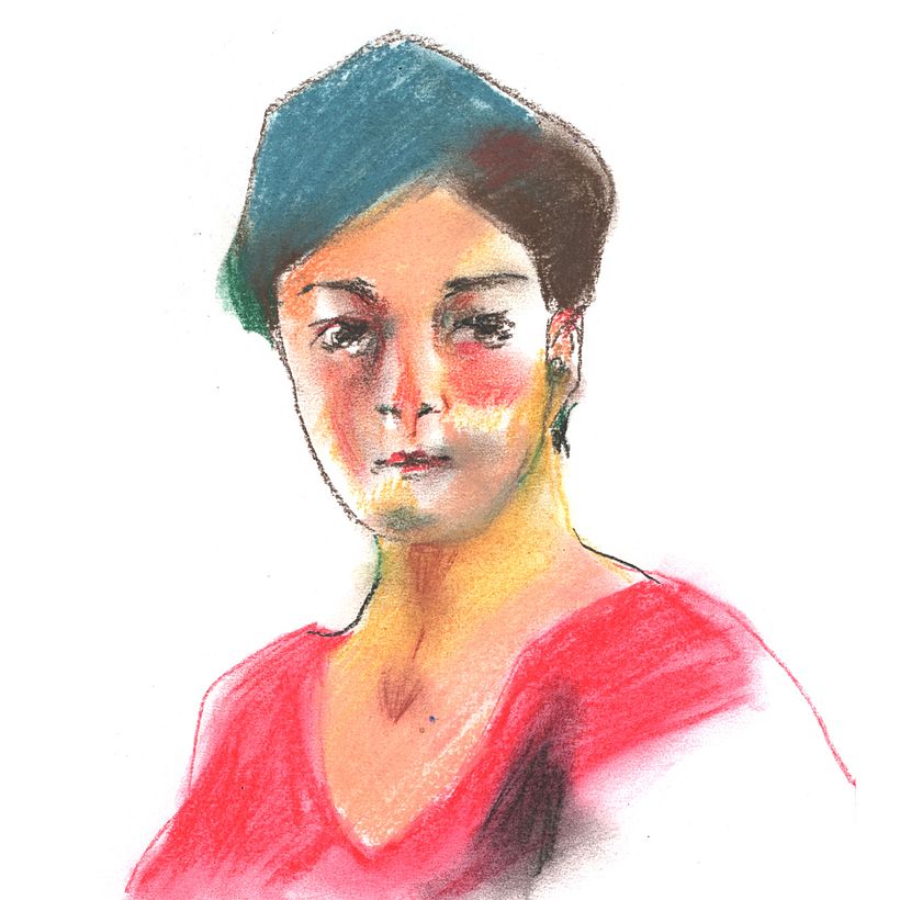 Retratos em giz pastel seco -1