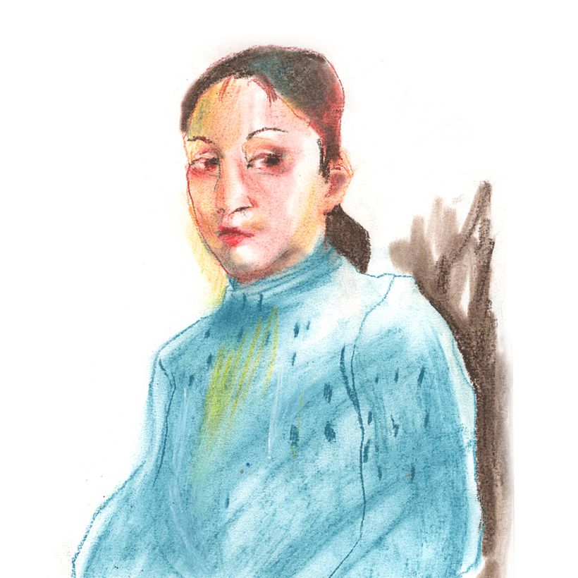 Retratos em giz pastel seco 0