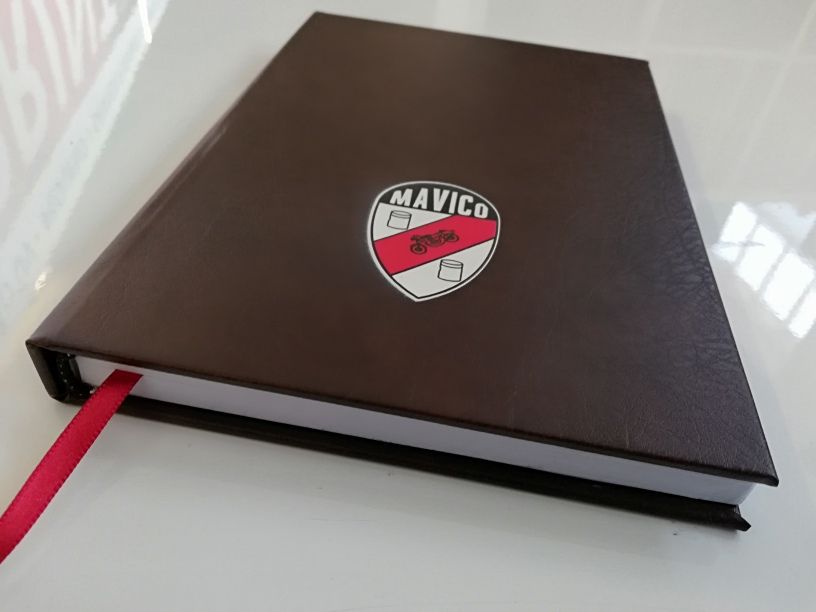 Bloco / Agenda com capa em pele com impressão personalizada