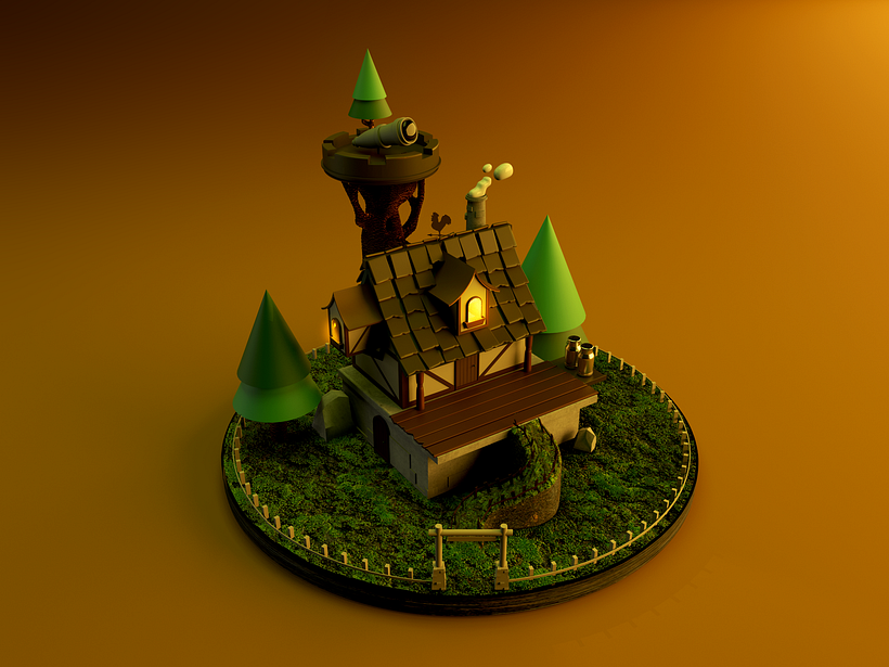 Mi Proyecto del curso: Creación de mundos 3D en miniatura con Procreate y Cinema 4D 1