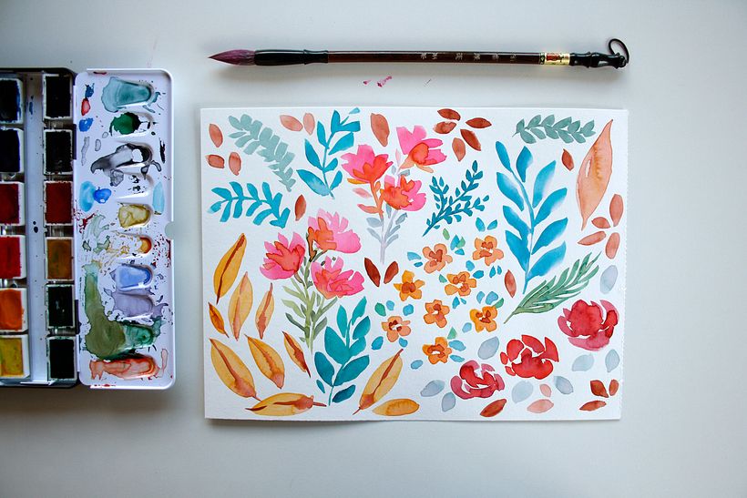 Estampas em aquarela - Projeto pessoal 4