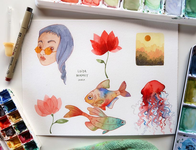 Aquarelas para meu Canal no Youtube 4