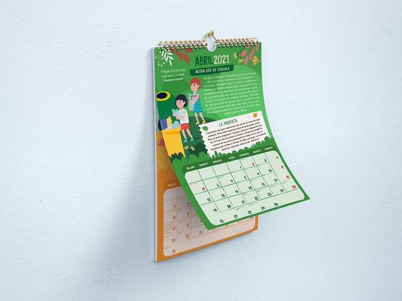 Calendario escolar de pared Diputación de Barcelona 8