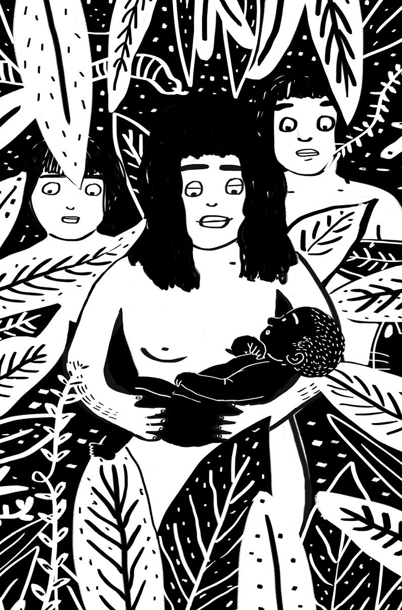 Ilustração de Macunaíma, feita para a editora Melhoramentos, selecionada para a Feira do Livro de Bolonha em 2018. Lila Cruz