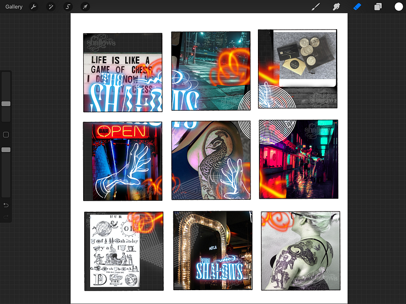 Idea for grid layout for the brand on Instagram 