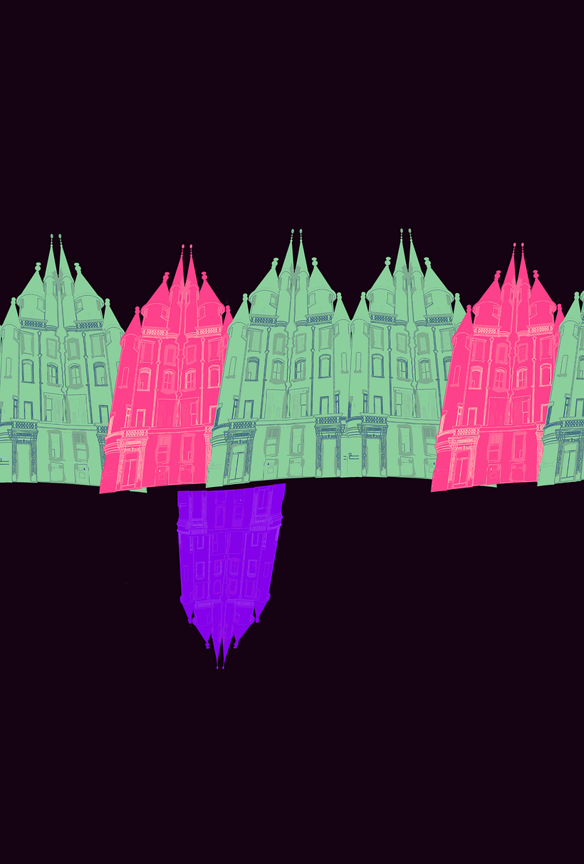 My thing is ‘as above so below’ and the place is in the basement so I’m using the ‘beneath’ mirrored castle as ‘otherness’