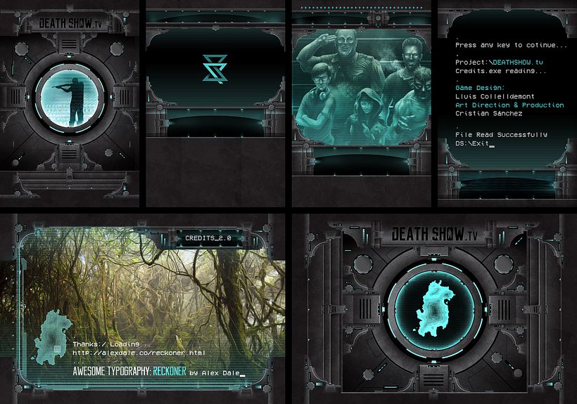 Algunos interfaces creados, parte trasera de las cartas, interface de los mapas, etc.