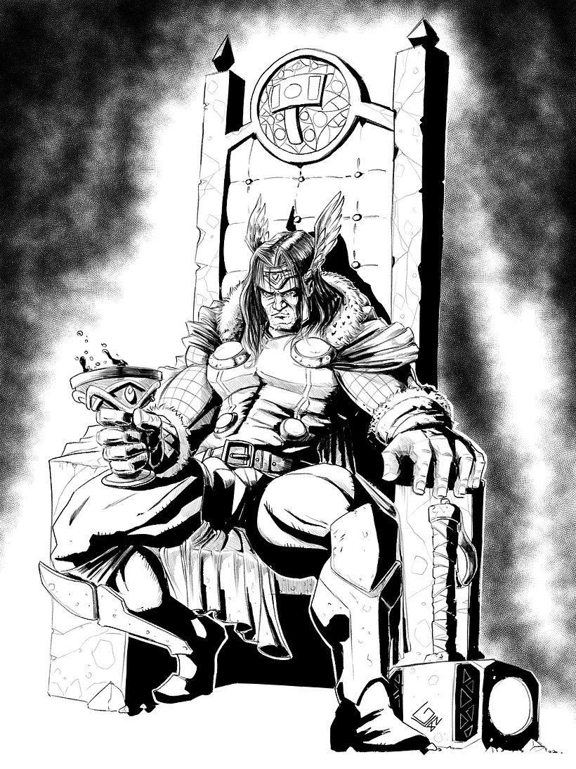 My project in Illustration for Comics: The Throne of Thor -1