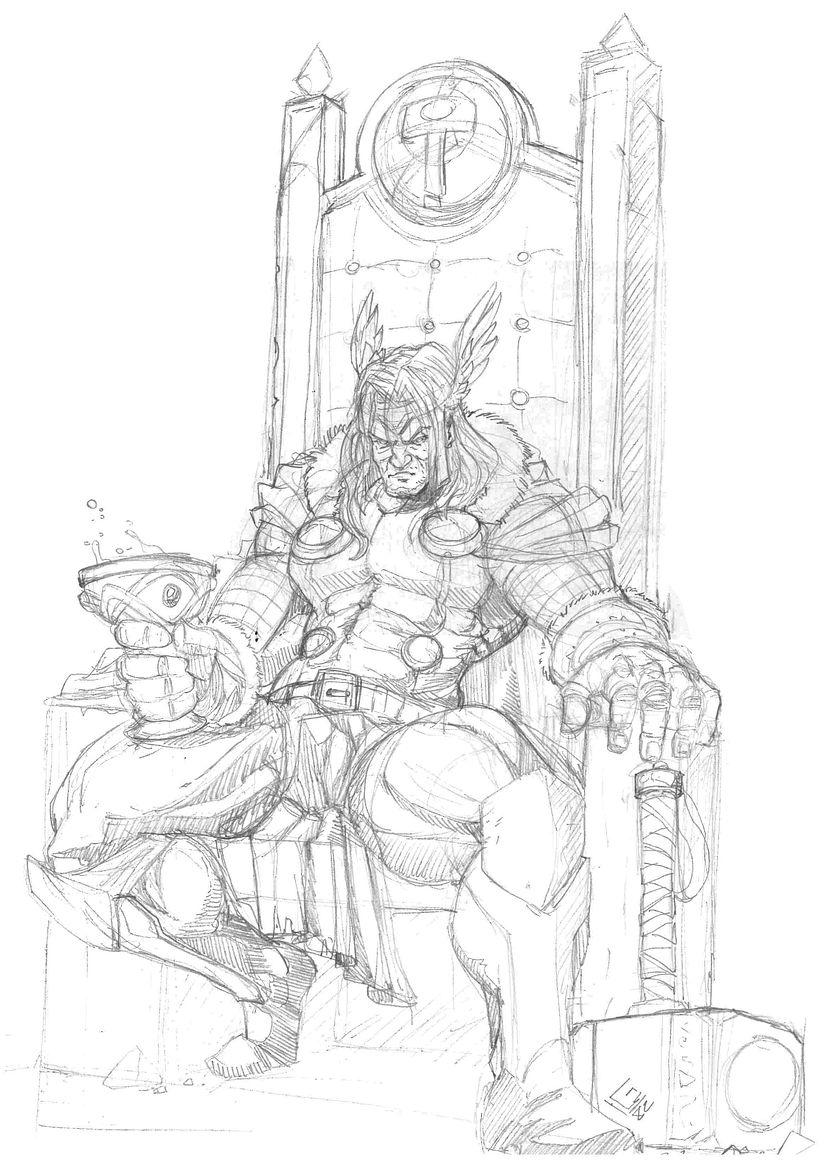 My project in Illustration for Comics: The Throne of Thor 0