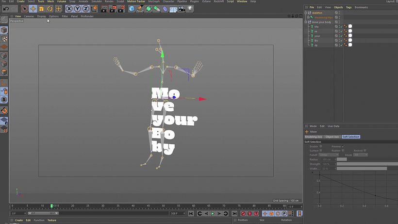 Tutorial Cinema 4D: como animar letras de forma simples 5