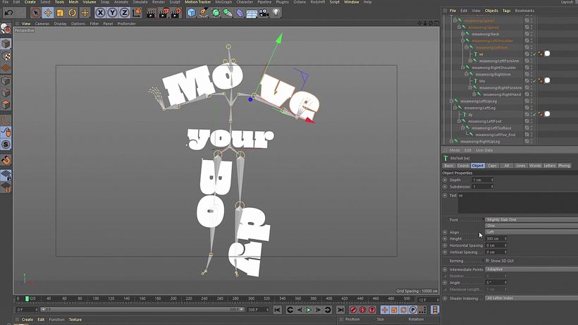 Tutorial Cinema 4D: como animar letras de forma simples 9