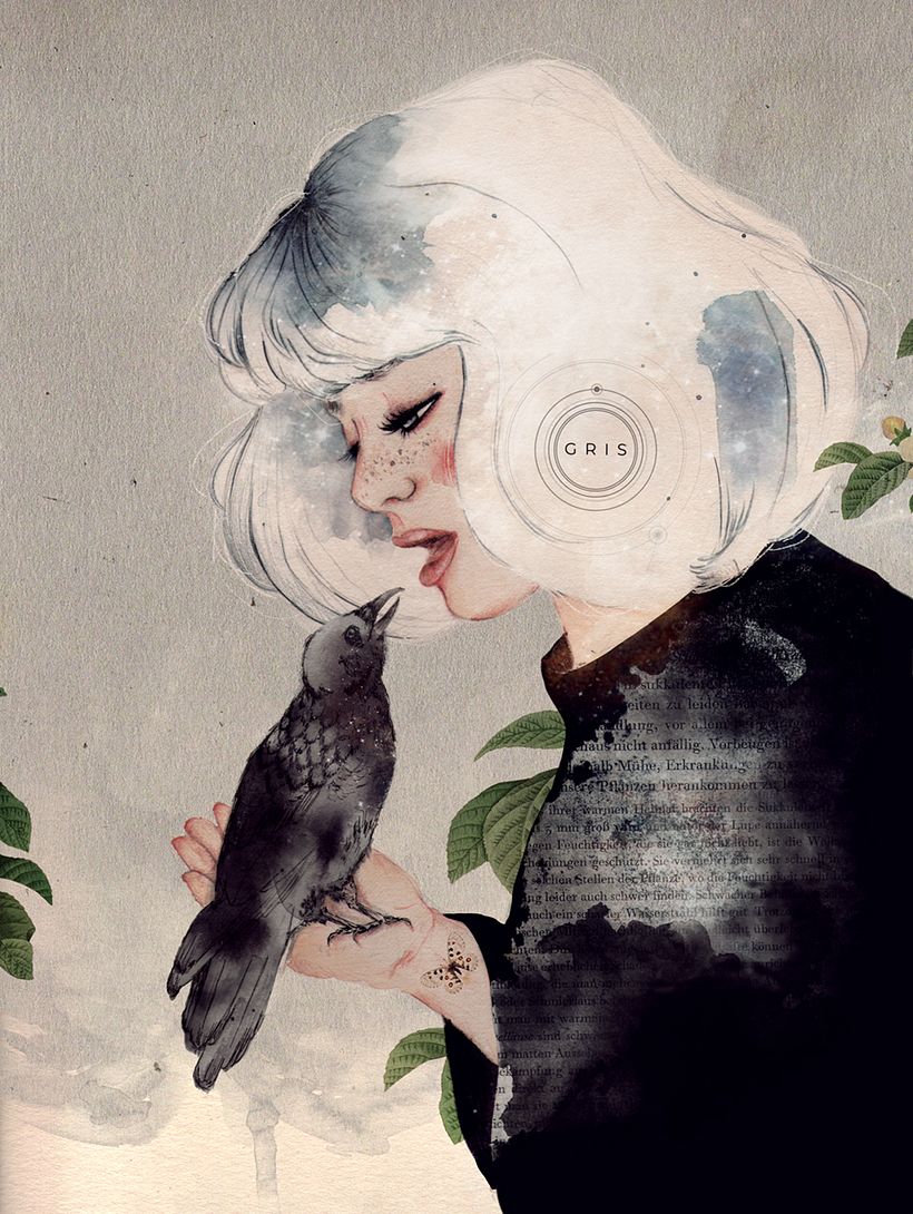 Composición digital con ilustración analógica