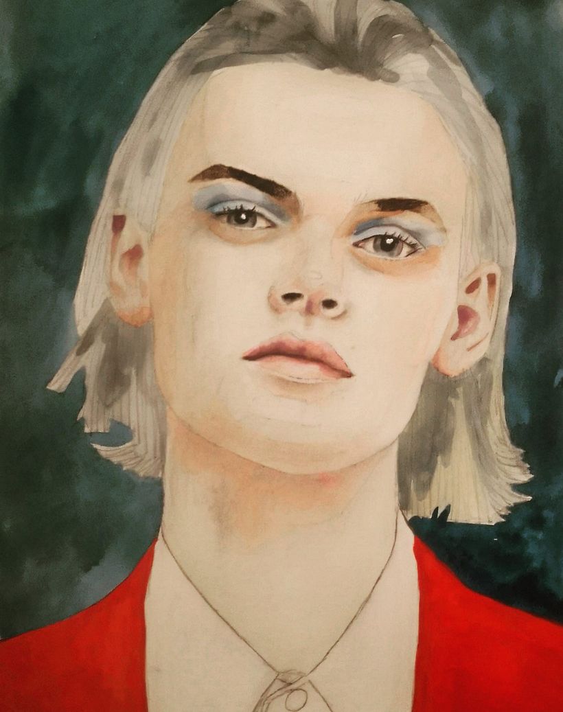 My project in Watercolor Portrait from a Photo course -1