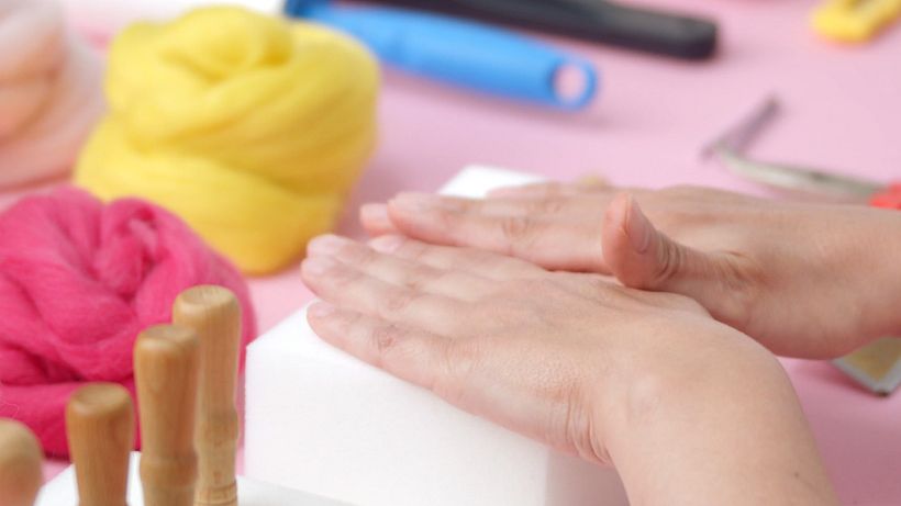 Materiais: needle felting, ou feltragem com agulha 7