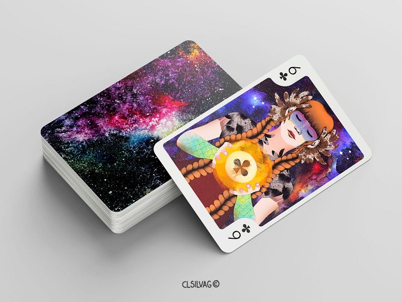 Propuesta Naipe 6 de Tréboles para Playing Arts "Future"