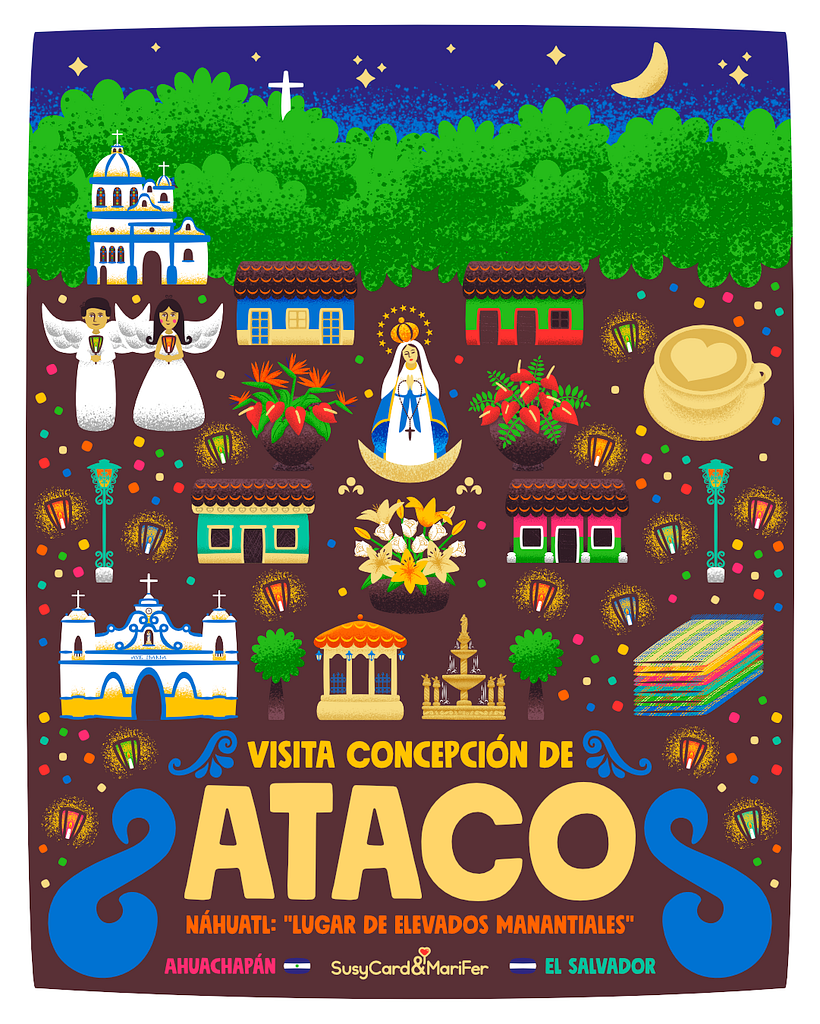 Mapa de Ataco - Illustration vectorielle