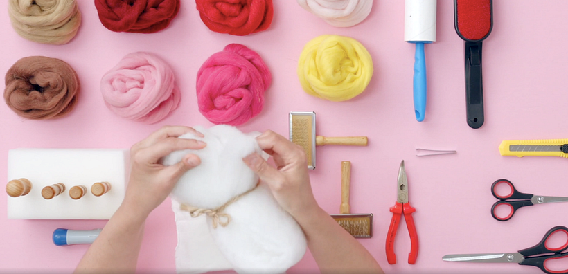 Materiales básicos para hacer needle felting 5