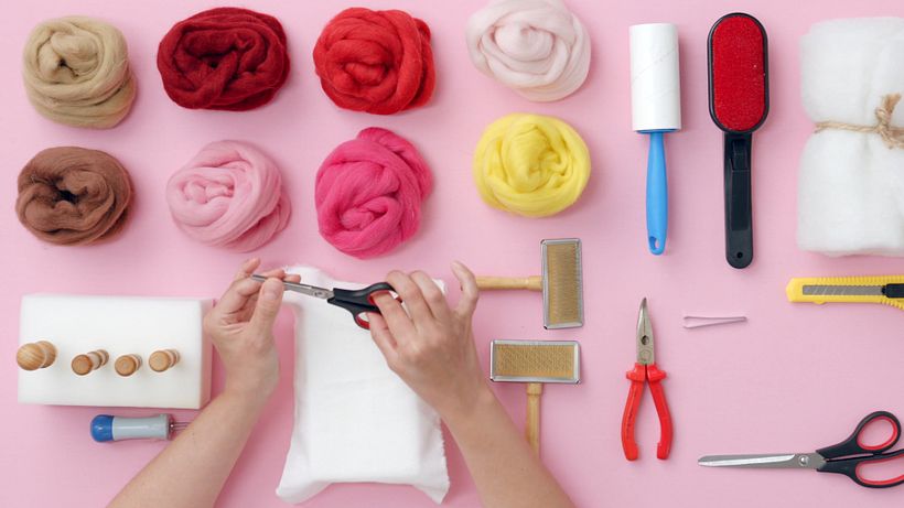Materiales básicos para hacer needle felting 11