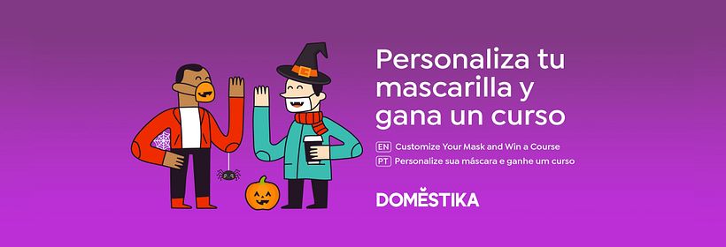 Concurso Halloween: Personaliza tu mascarilla y gana un curso 0