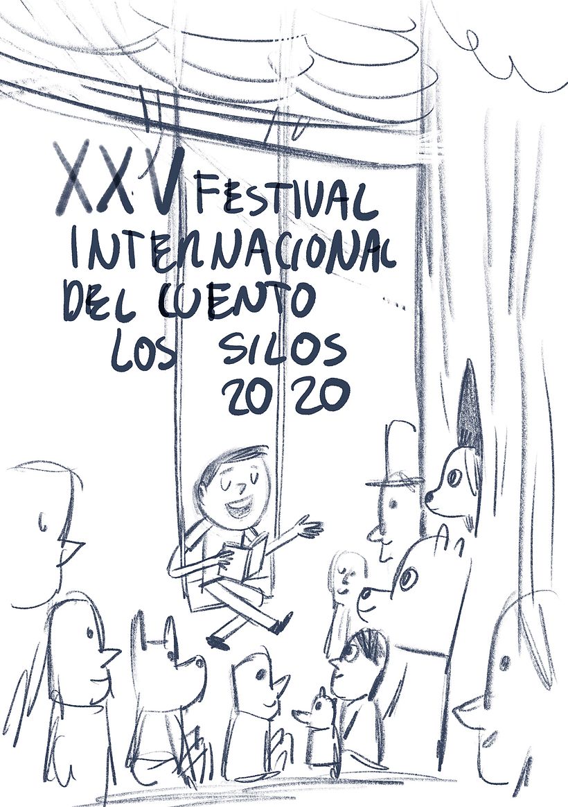 MI primer idea era asociar la narración del cuento a la naturaleza, el narrador bajo el árbol.