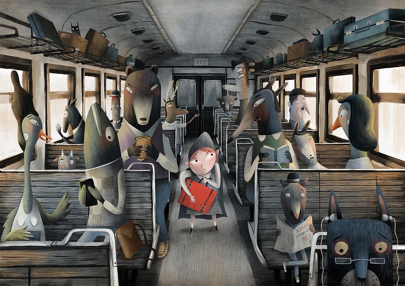 Se trabajaron todos los personajes en Photoshop, se respeto la luz para que todos luzcan integrados.