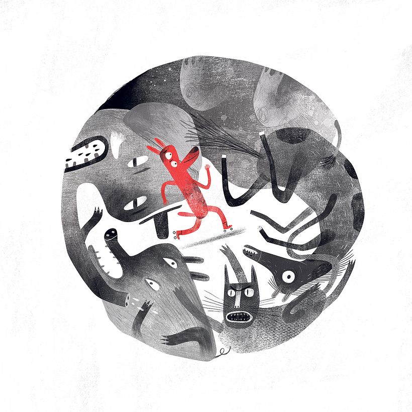 Formas geométricas y gama de color controlada.