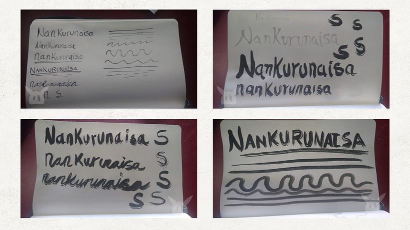 Al principio usé una plumilla pero el acabado no es el que buscaba