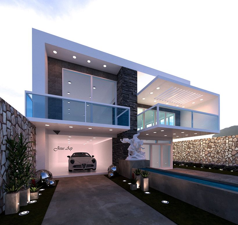 Render cinema 4d, arquitectura digital.