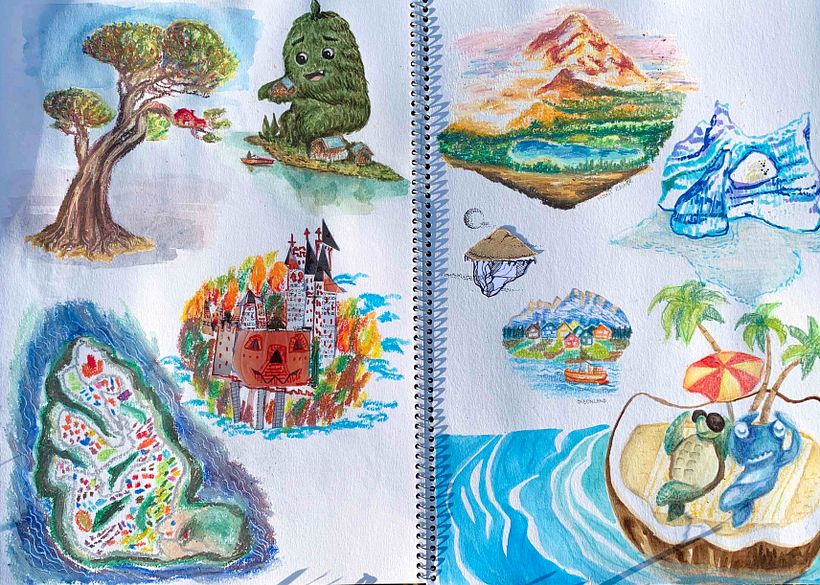 I was trying to draw different islands.