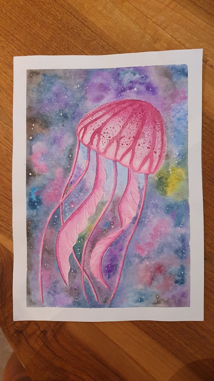 Jellyfish in a space journey  0