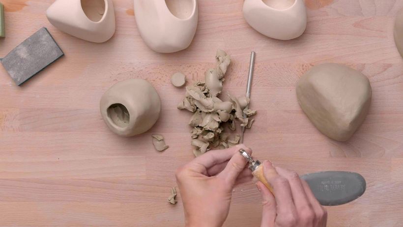 Tutorial Cerâmica: como fazer um vaso de argila em forma de pedra 14