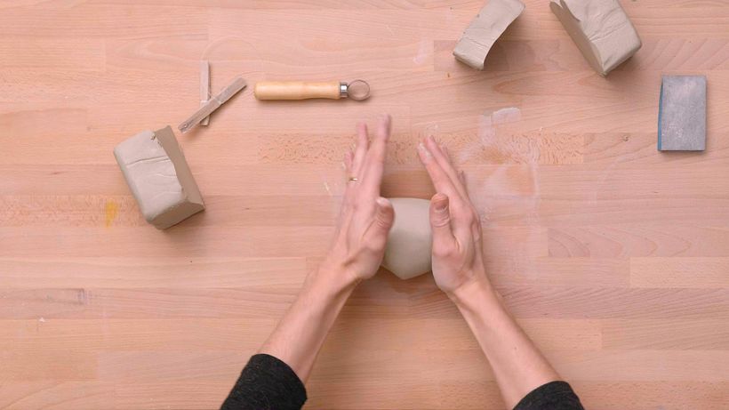 Ceramic Tutorial: How to make a rock-shaped flower pot from clay 7