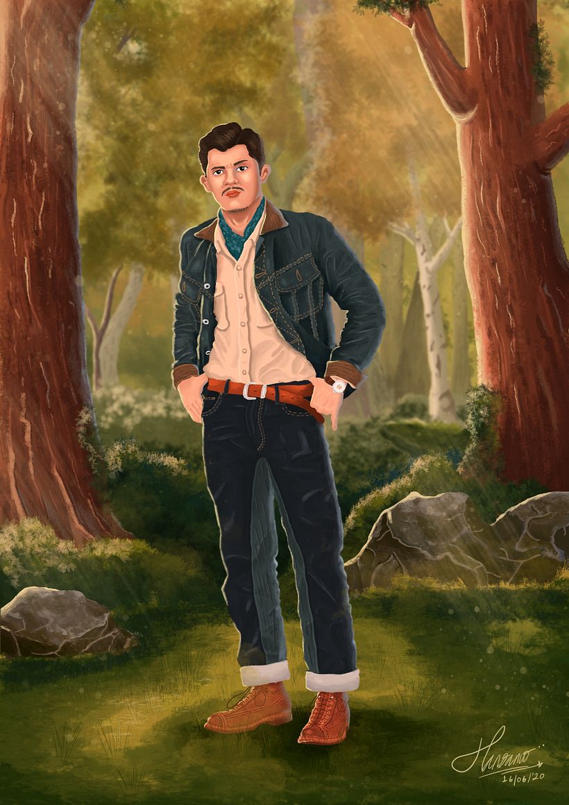 This art piece is called "Gentleman in the Woods". I hope you like it as much as I do!
