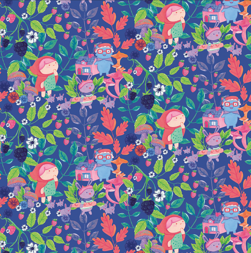 My project in Illustrated Pattern Design course 9