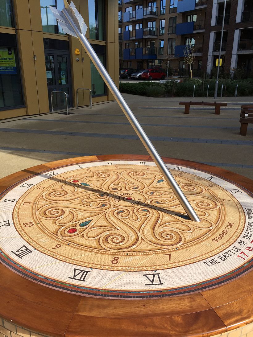 Battle of Deptford Bridge - Mosaic Sundial Bench -1