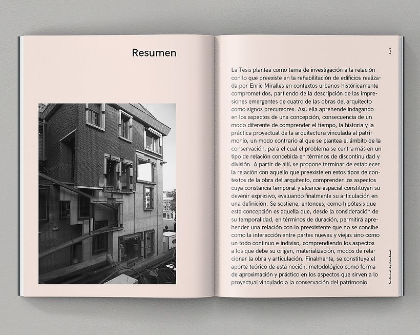 On Enric Miralles' work. PHD Thesis 7